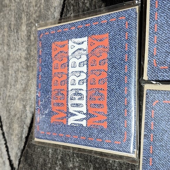 MICHAEL'S DENIM MERRY MERRY MERRY CHRISTMAS 30 NOTE CARDS & ENVELOPES BUNDLE - Picture 2 of 8